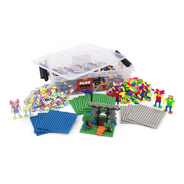 Plus-Plus Plus-Plus School Set, Assorted Colors, 3600 Pieces with 12 Baseplates 08028